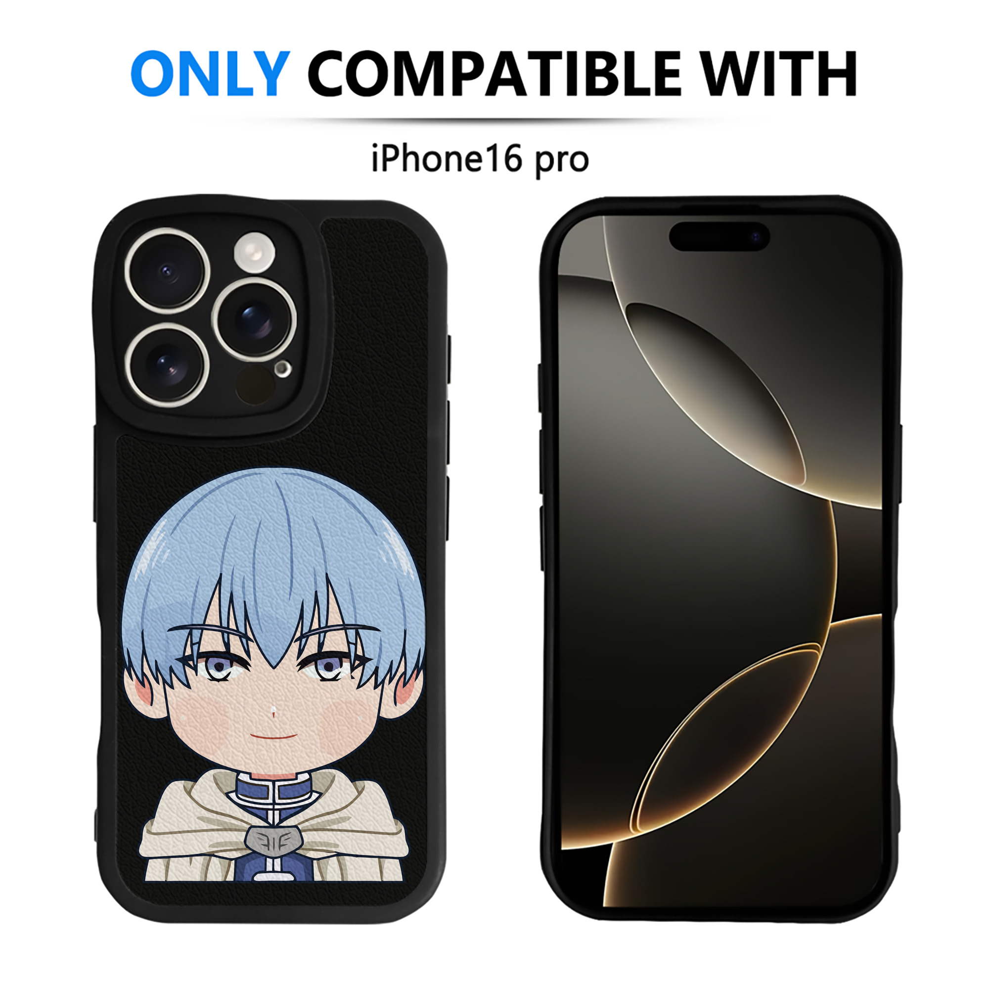 （画像用） 葬送のフリーレン Frieren 【iPhone 16シリーズ対応】シリコンスマホケース（レザー調） 材質：シリコン